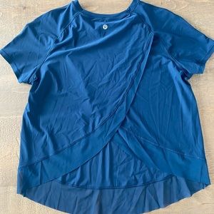 Lululemon Blue Quick Pace Short Sleeve Top
